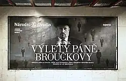 Plakát k provedení opery v Národním divadle v Praze
