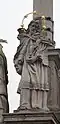 Svatý Jan Nepomucký na Mariánském sloupu.