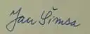 Jan Šimsa – podpis