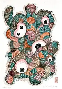 Japonské strašidlo 3 (2011), dřevoryt