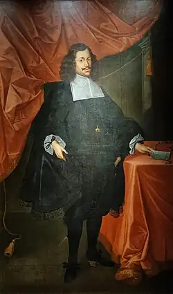 Portrét z roku 1644 na zámku Český Krumlov