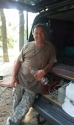 Bartoloměj Štěrba na sochařském sympoziu v Nečtinách 2015