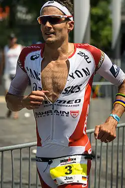 Jan Frodeno na šampionátu ve Frankfurtu nad Mohanem v roce 2015