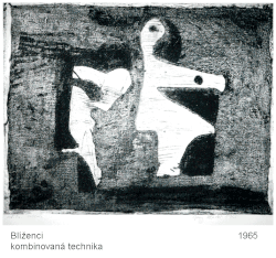 Blíženci, kombinovaná technika, 1965