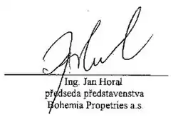 Jan Horal – podpis