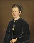Jan Kostěnec - portrét choti malíře Jana Kostěnce (1870)