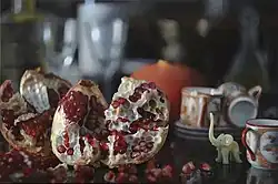 Jan Mikulka, Zátiší s granátovým jablkem a sloníkem, 2018