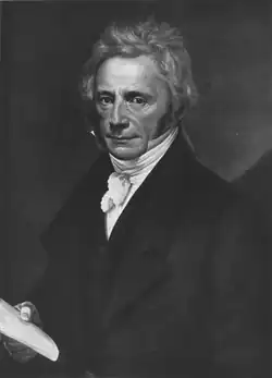 Johann Nepomuk Fischer na portrétu A. Machka, cca 1825 (černobílá fotografie)