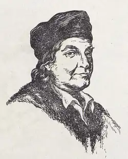 Jan Příbram (kresba J. L. Pomíjela, cca 1940)