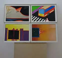 Jan Rajlich ml.: olejomalby ze 70. let v intervenci do expozice Moravské galerie v Brně, 2020