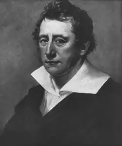 Jan Ritter z Rittersberka na portrétu A. Machka, cca 1825 (černobílá fotografie)