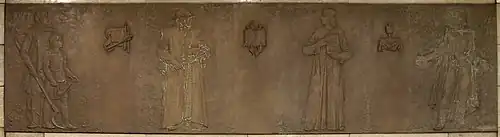 Alegorie husitství na stanici metra Želivského