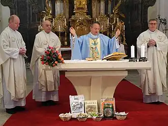 Mons. Jan Vokál na Diecézním setkání seniorů a jejich přátel, červen 2012