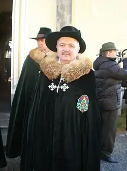 Ing. Jan Zasadil na Hubertské mši, Rudolfov, 2015