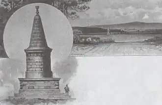 Žižkova mohyla v dobové kresbě Karla Liebschera