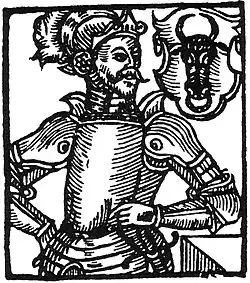 Jan z Pernštejna dle Paprockého Zrcadla slavného markrabství moravského