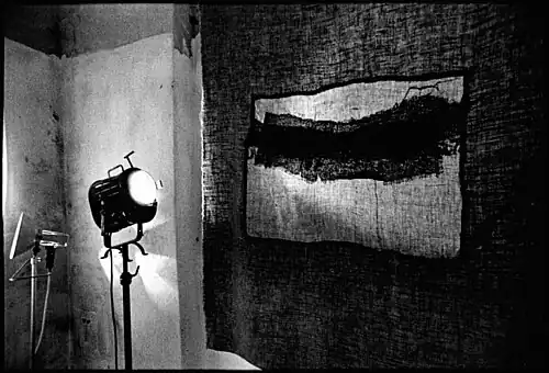 Instalace v rámci 3. výstavy na dvoře, 1982