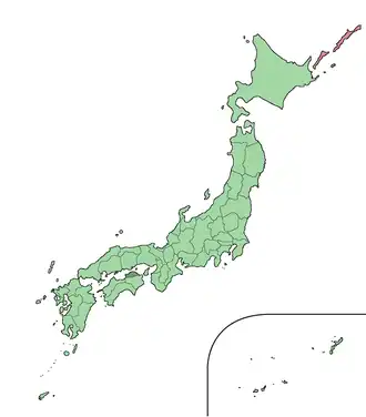 Poloha prefektury Kagawa na mapě Japonska