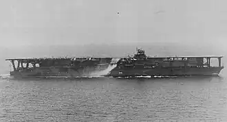 Letadlová loď Kaga v roce 1936 po přestavbě