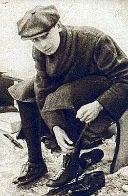 Jaromír Turnovský před závody (1933)