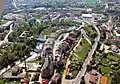 Letecký pohled na město od východu