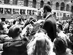 Po úmrtí presidenta Edvarda Beneše, Praha Národní třída 10. září 1948