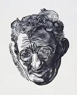 Portrét (dřevoryt) 1942