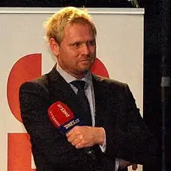 Jaroslav Plesl při předvolební debatě v září 2014