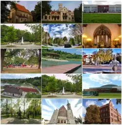 Koláž památek v Jasłu