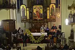 Složení Javory Beat při koncertě v kostele svaté Barbory v Adamově