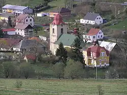 pohled na Jeřmanice od silnice na Záskalí