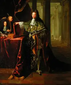 Francouzský ministr zahraničí Jean-Baptiste Colbert, markýz de Torcy (portrét z roku 1701, Muzeum Versailles)