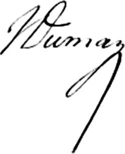 Jean-Baptiste Dumas – podpis