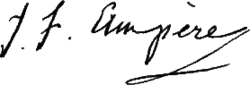 Jean-Jacques Ampère – podpis