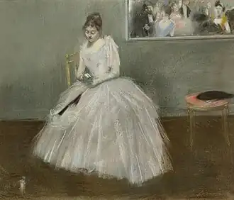 Zápisník, pastel, c 1888