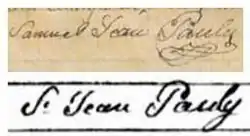 Samuel Johannes Pauly – podpis