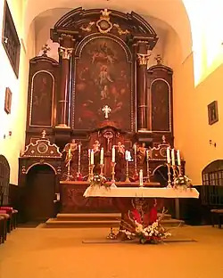 Interiér klášterního kostela Proměnění Páně