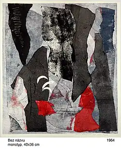 Bez názvu (monotyp) 40 × 36 cm, 1964