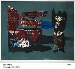 Bez názvu (monotyp) 40 × 49 cm, 1964