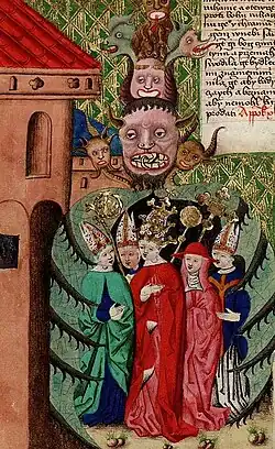 Vyobrazení církve v moci apokalyptické šelmy, Jenský kodex