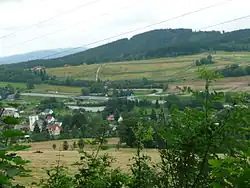 Císařský kámen od jihu z Javorníku