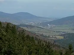 Jeseník z Červenohorského sedla, Studniční vrch zcela vlevo