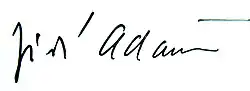 Jiří Adamovič – podpis