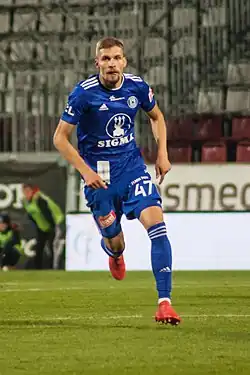 Jiří Texl v zápase proti Zlínu (2018)