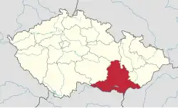 Jihomoravský kraj na mapě