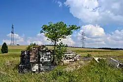 Základy domu u hraničního přechodu do Německa