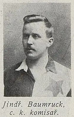 Jindřich Baumruk v dresu Slavie Praha