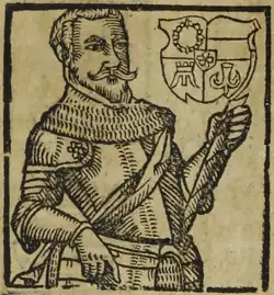 Jindřich II. z Hradce (B. Paprocký, Zrcadlo slavného Markrabství moravského, 1593)