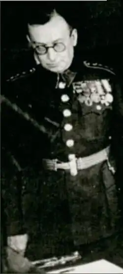 Plukovník zeměpisné služby PhDr. Jiří Čermák jako velitel VZÚ Praha v roce 1938