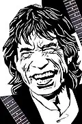 Mick Jagger (kresba, digitál)